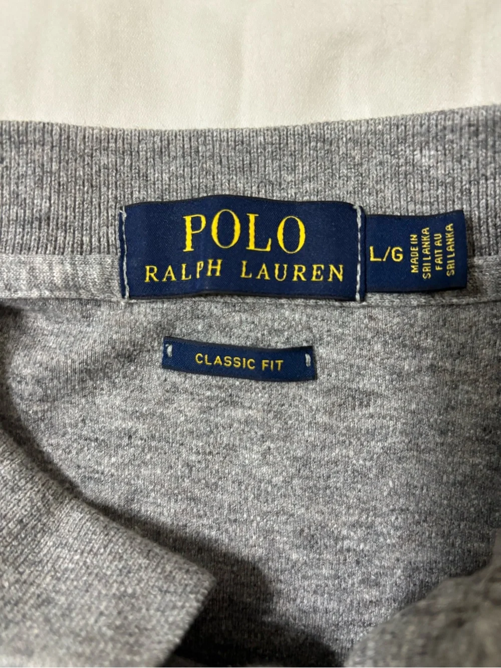 Ralph Lauren Gray Short-Sleeve Polo Shirt with Embroidered Pony